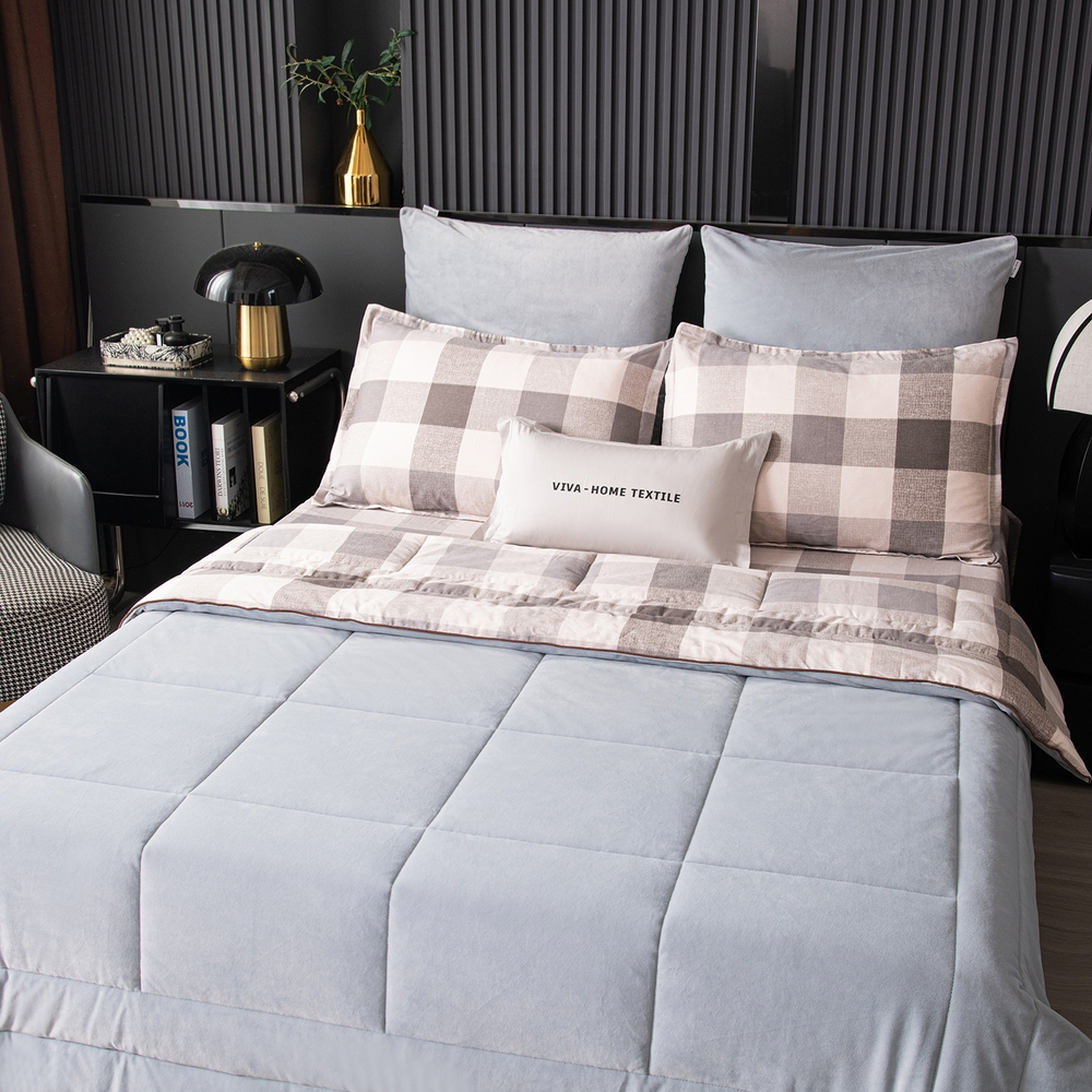 Комплект постельного белья на резинке Сатин Velouria Luxe с Одеялом VLR005