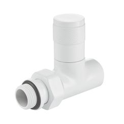 Набор дизайн-вентилей Royal Thermo PIANO, прямой (белый) 1/2quot;