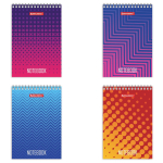 Блокнот А6 80л. клетка "Котики" гребень, картон (Юнландия)