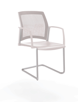 Rewind стул на кантилевере со спинкой-сеткой