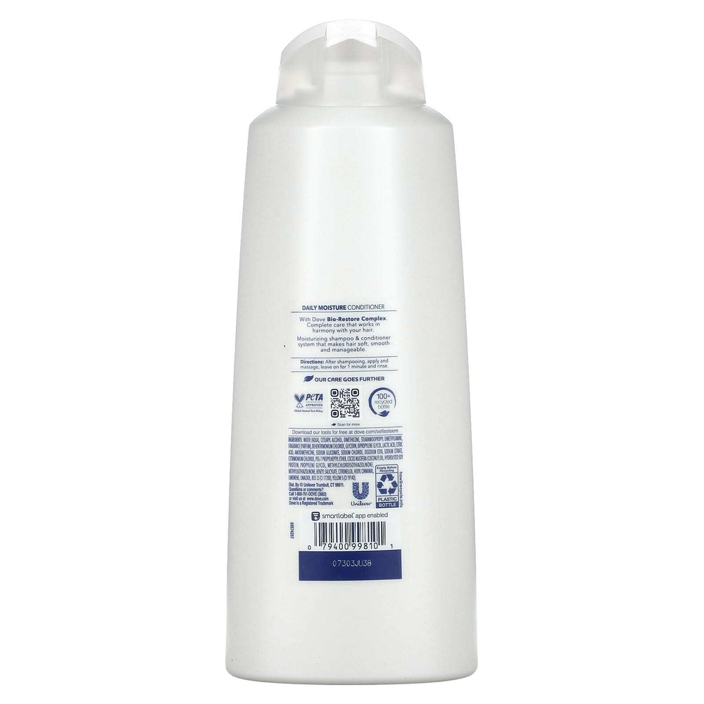 Dove, Ultra Care, ежедневное увлажнение, кондиционер для сухих волос, 603 мл (20,4 жидк. унции)