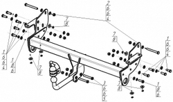 Фаркоп с эл-кой Smart для Mitsubishi Pajero III 2000-2007, Mitsubishi Pajero lV 2007-н.в.(паспорт и сертификат в комплекте) 91310-A.Motodor
