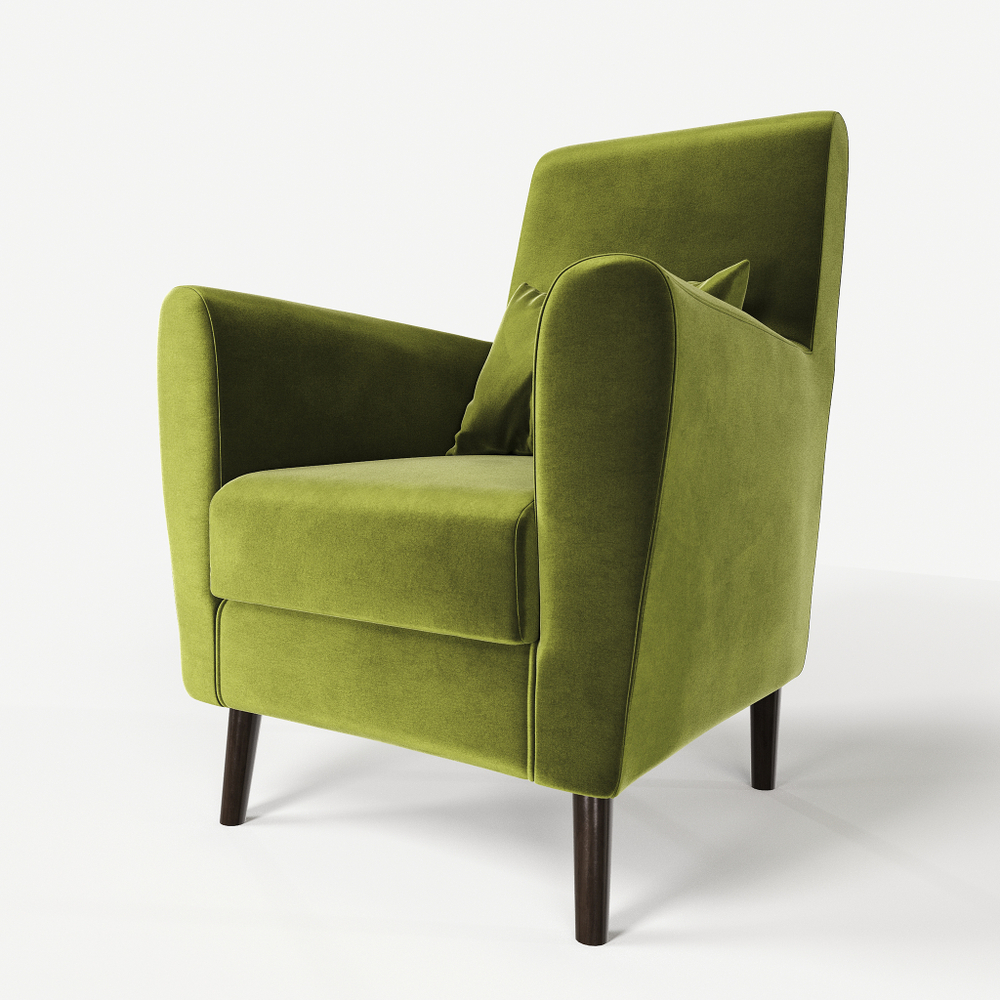 Кресло мягкое Грэйс Z-8 (Зеленый) на высоких ножках с подлокотниками в гостиную, офис, зону ожидания, салон красоты.