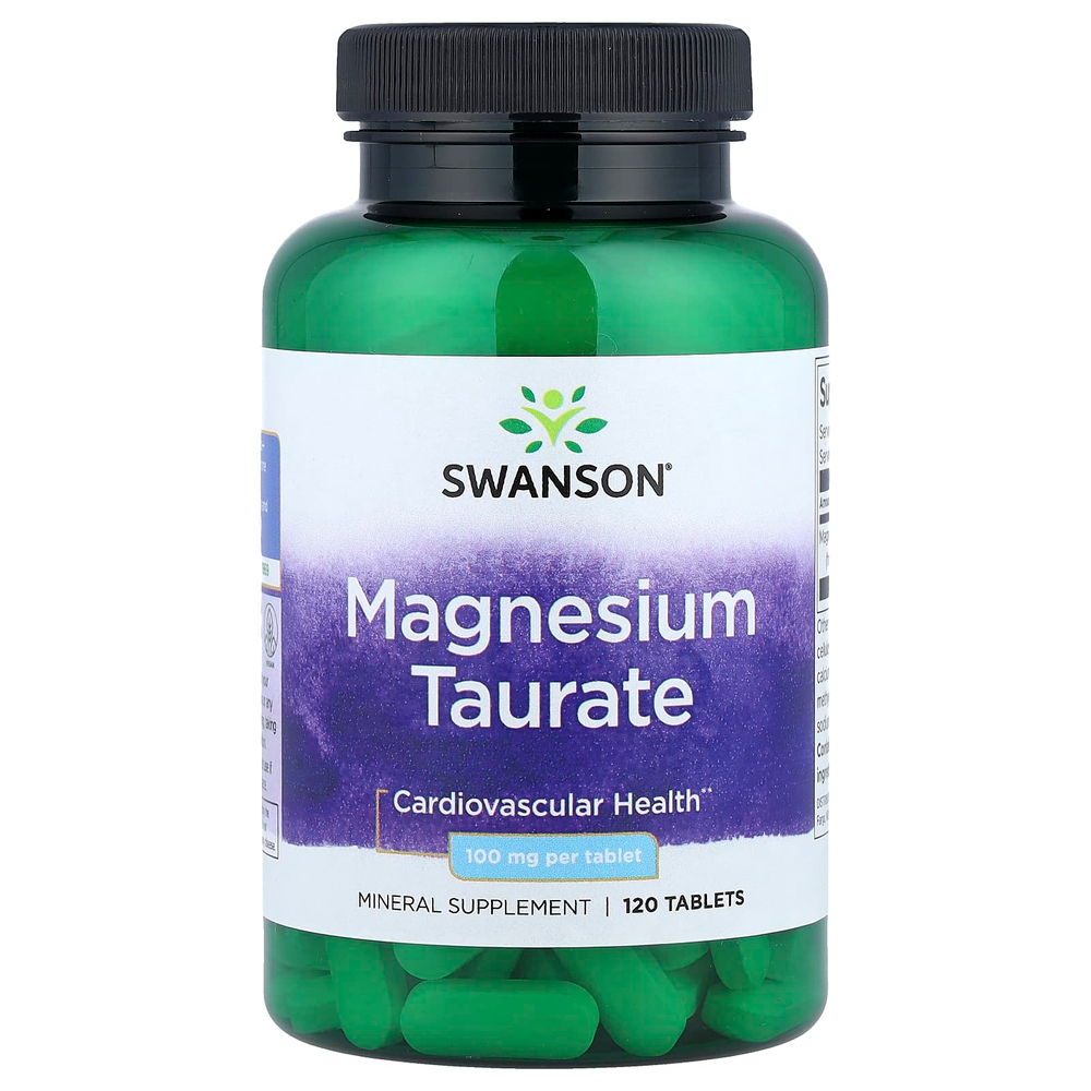 Swanson Vitamins, таурат магния, 100 мг, 120 таблеток