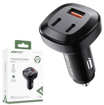 Автомобильный адаптер питания ACEFAST B3 1 USB + 2 USB-C 66W (черный)