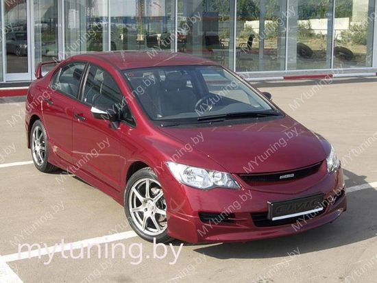 Юбка переднего бампера для Honda Civic 8(VIII) 4D