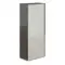 NZ-0332.BT.GS / Шкаф высокий со стеклом мат., 4 ящ., обвязка BT, фасады GS / 824х450х1976, обвязка BT, фасады GS, стекло матовое GLM