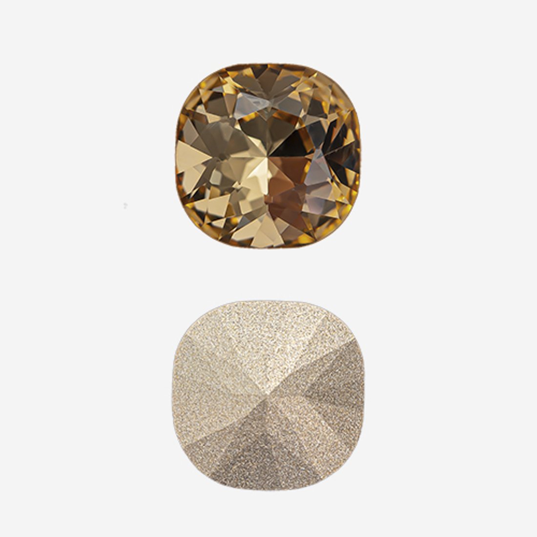 Кристалл Кушон (Сushion), оттенок "Light Colorado Topaz", 12мм