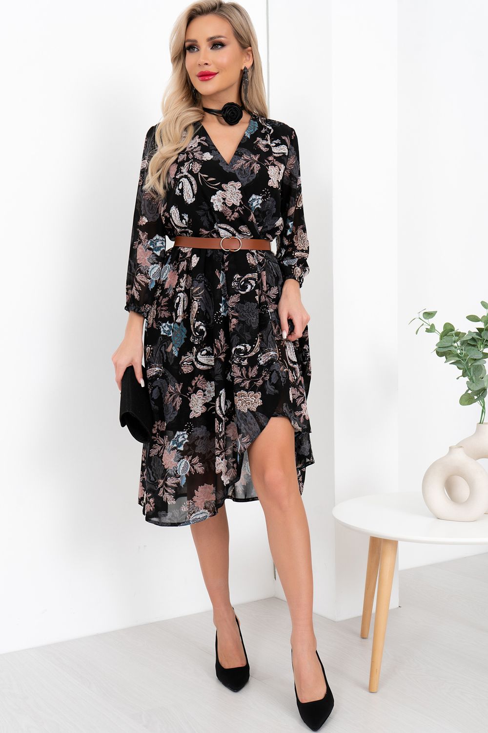 Платье Адель (черный) Р11-2003 Nikol (Акция)