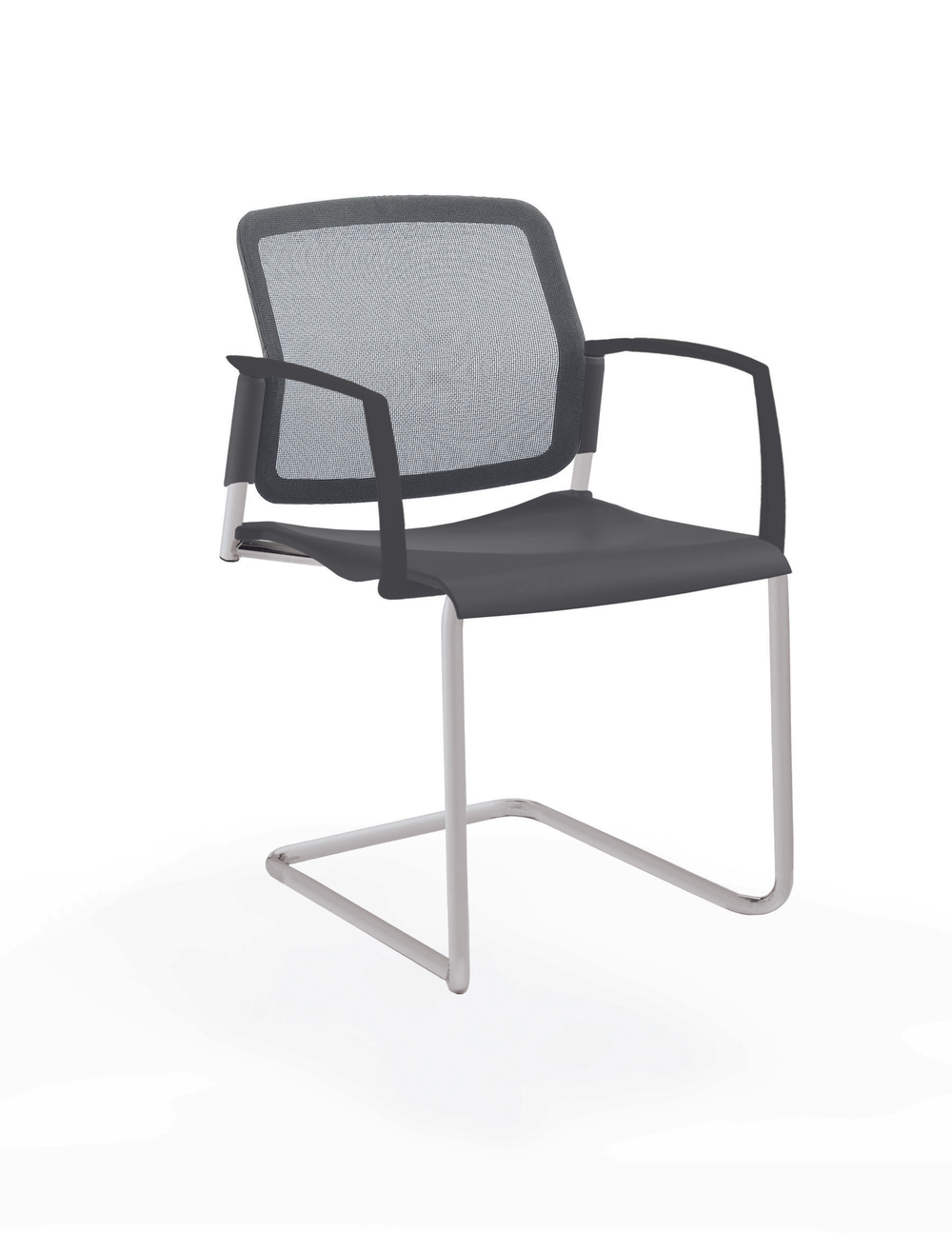 Movie стул на кантилевере со спинкой-сеткой