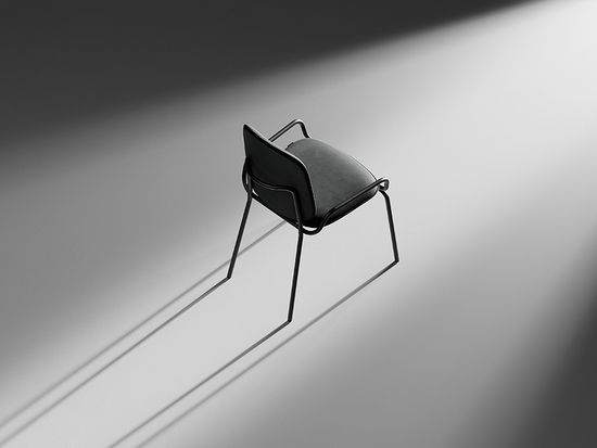 Стул ror, double frame, велюр, черный/серый