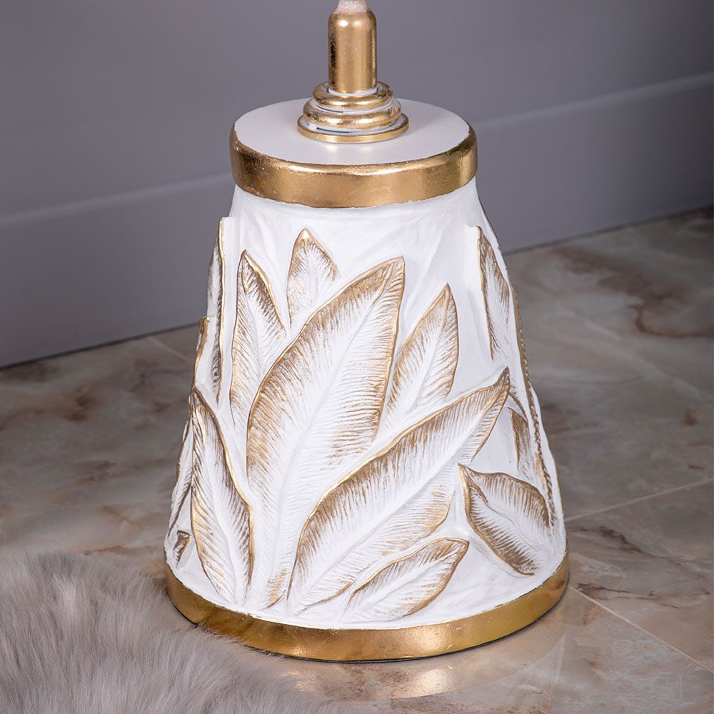 Столик декоративный Арт Leaves Gold Белый