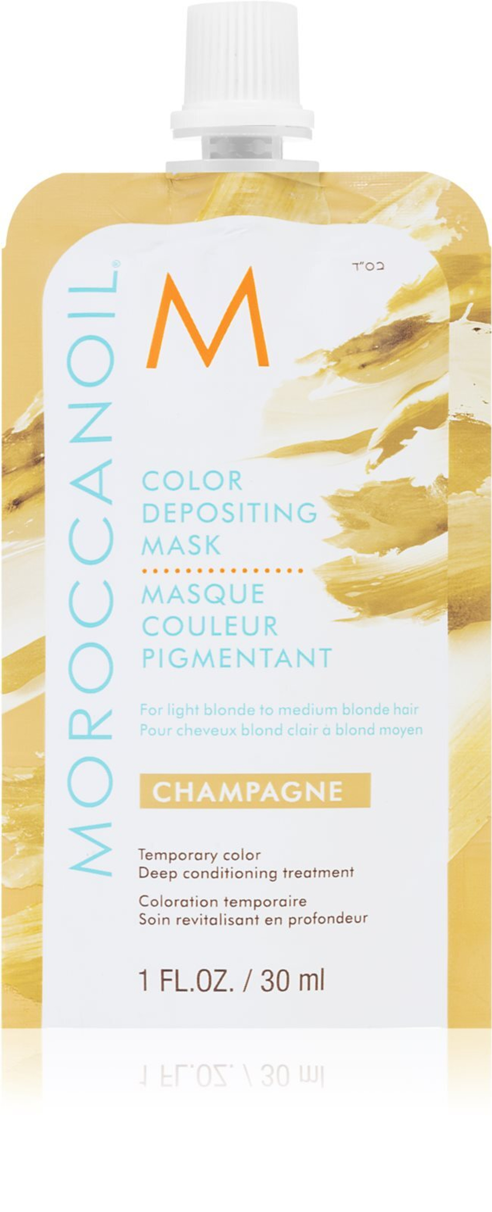 Moroccanoil Color Depositing - нежная питательная маска без стойких красящих пигментов /  Champagne 30  ml  / GTIN 7290113140608