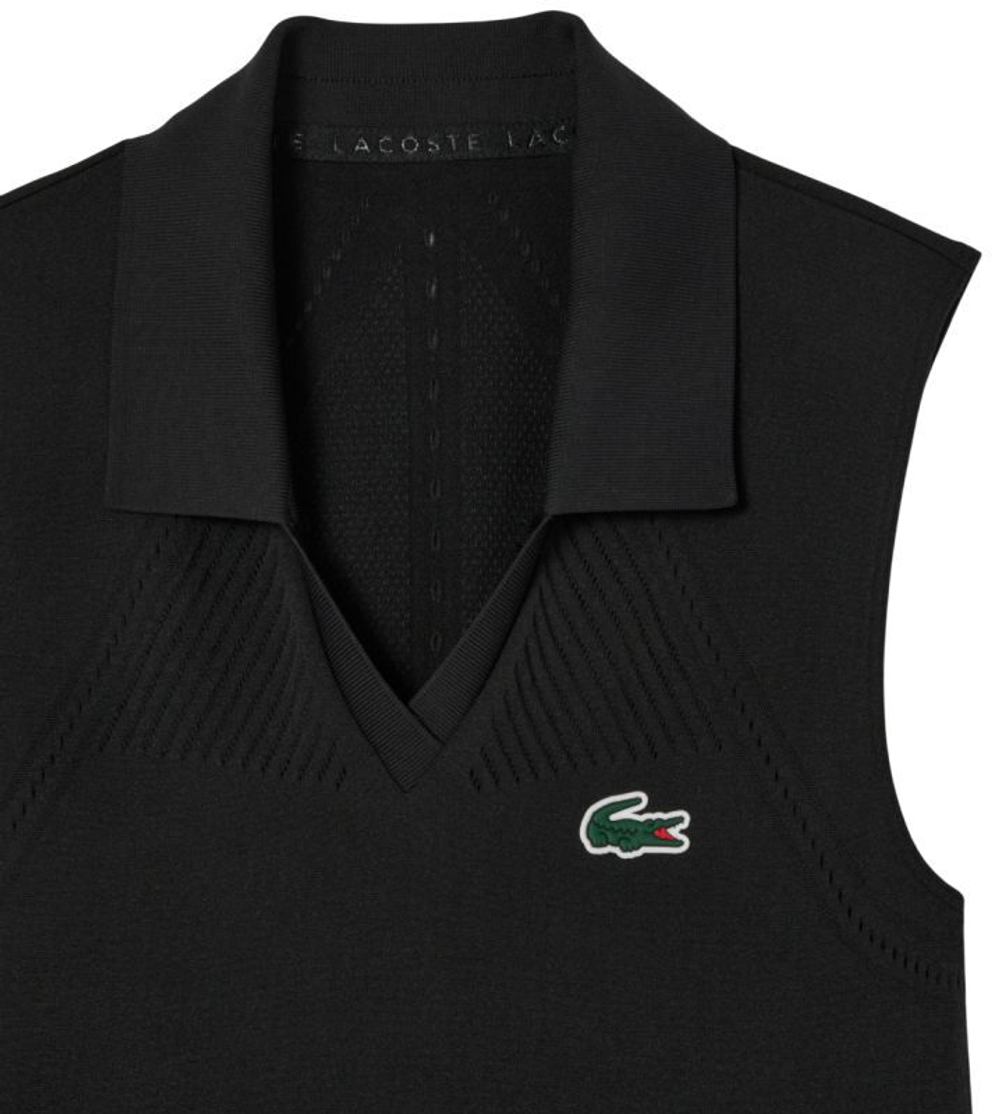 Теннисное платье Lacoste Stretch Tennis - черный