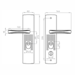 Ручка на планке P.UNI.CH-222 универсальная