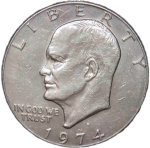 США 1 доллар (dollar) 1974 D ''Эйзенхауэр'' (XF)