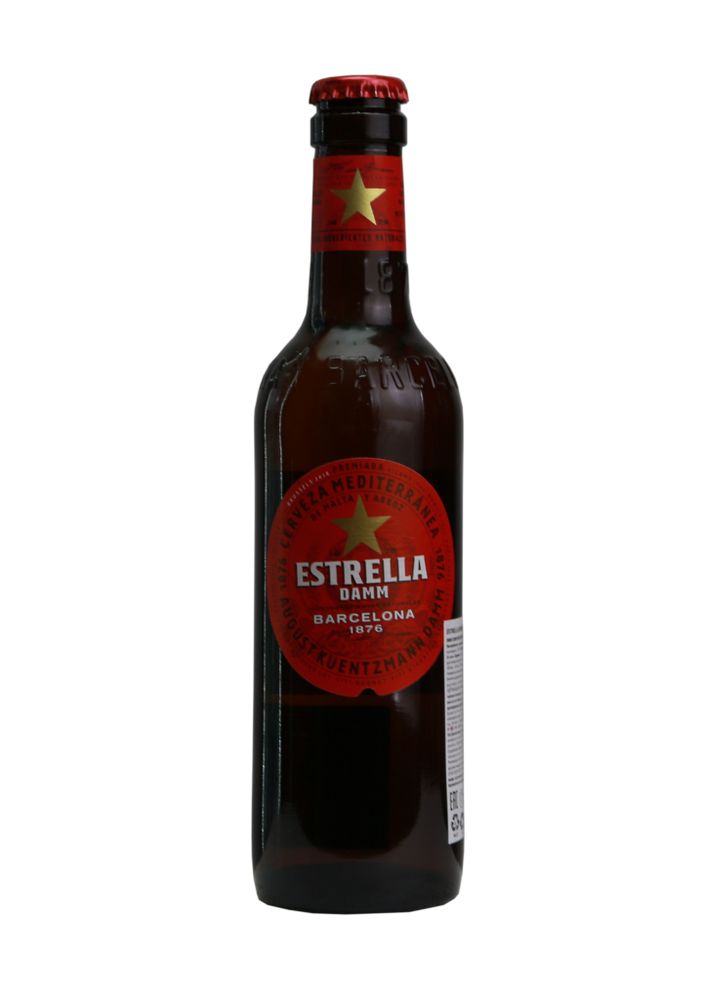 Пиво Estrella Damm светлое фильтрованное 0.33 л.ст/бутылка