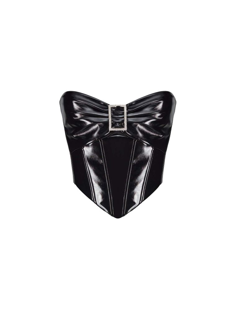 Драпированный корсетный топ с пряжкой