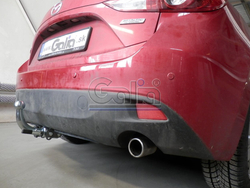 Фаркоп оцинкованный Galia M132A для Mazda 3 хетчбек 2014-(паспорт и сертификат в комплекте)(без электрики)