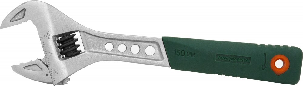 W27AT6 Ключ разводной эргономичный с пластиковой ручкой, 0-19 мм, L-150 мм