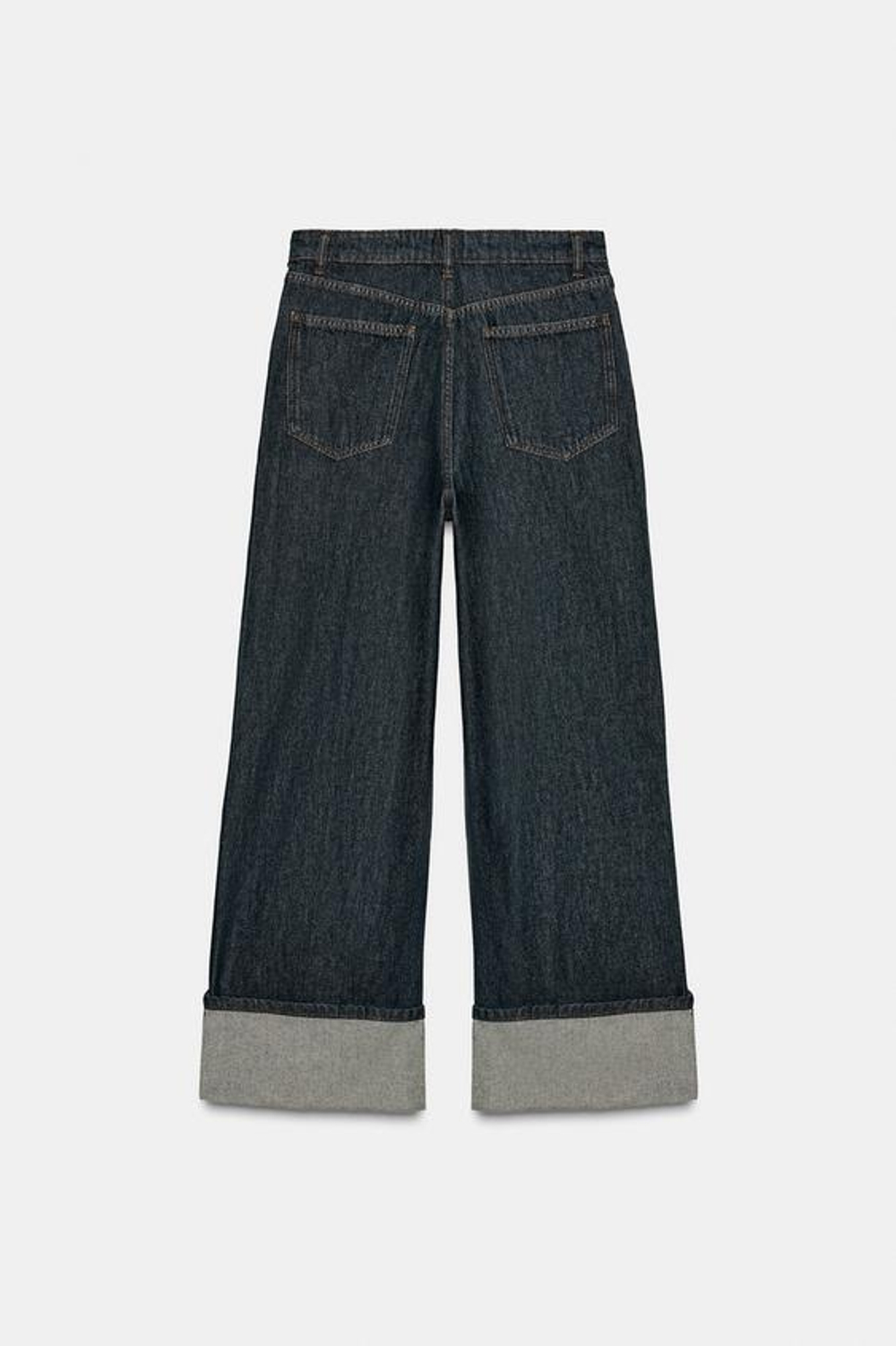 ZARA ДЖИНСЫ WIDE LEG СО СРЕДНЕЙ ПОСАДКОЙ — ZW COLLECTION, СИНИЙ