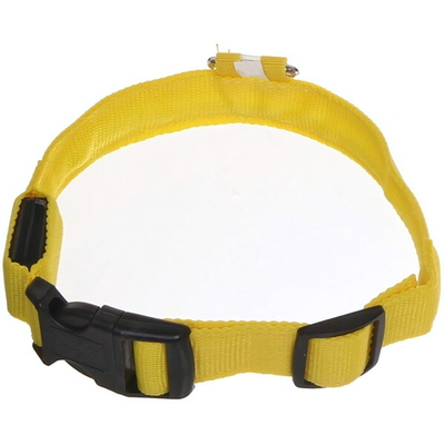 Ошейник для собак «Люмисцент» 2,5*40см светящийся, цвет желтый Ультрамарин