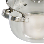 Кастрюля нерж, 2.9 л, с крыш, крышка стекло, DNN3, SD-A17-18