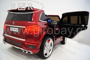 Детский электромобиль River Toys Mercedes-Benz GL63 красный фото №6