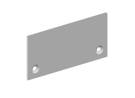 Боковая  глухая заглушка для профиля DN18513 Цвет:Анодированное серебро, Серия:DN8ALE
