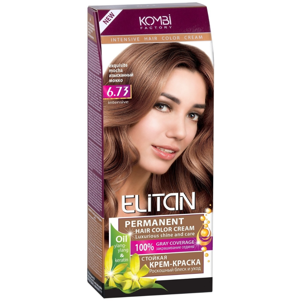 Краска для волос Elitan Intensive №6.73 Изысканный мокко 100 мл