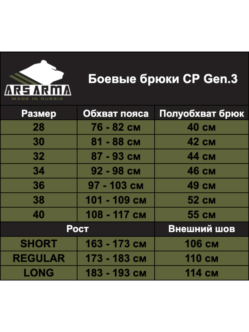 Боевые брюки CP Gen.3 ARS ARMA