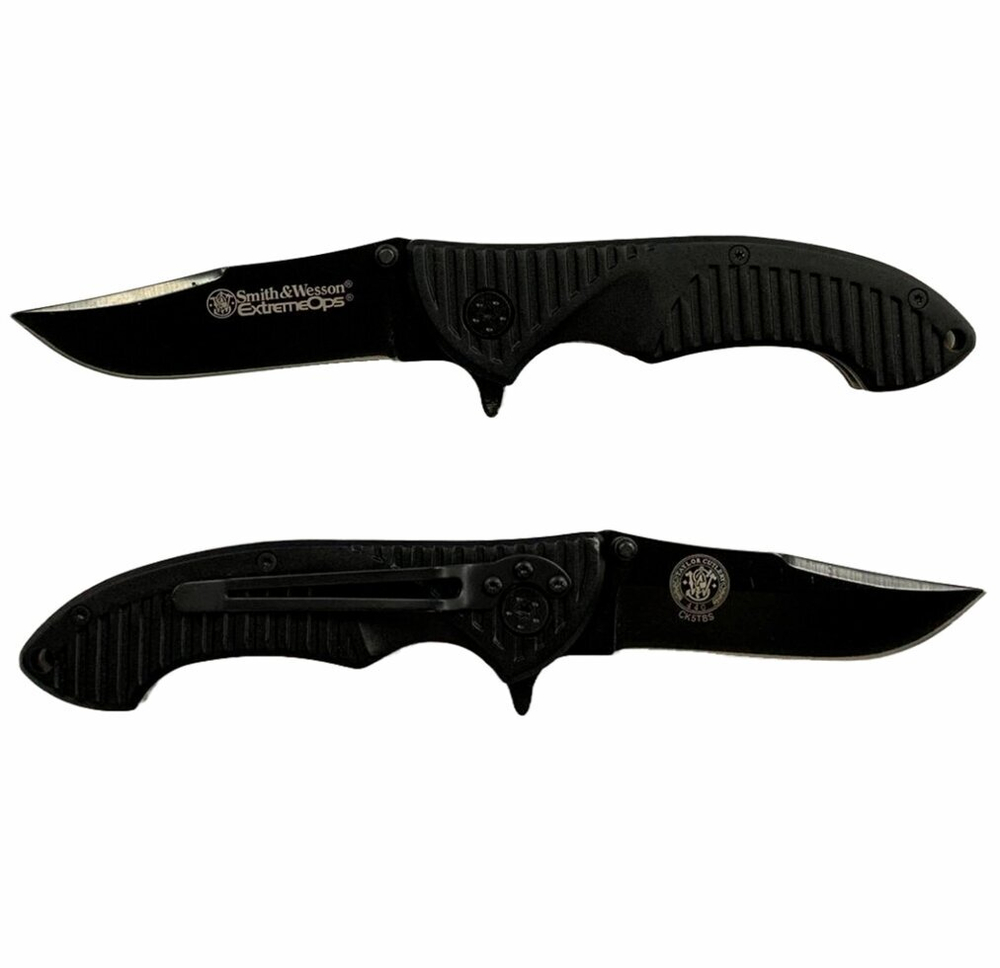 Черный складной нож Smith&Wesson Extreme Ops
