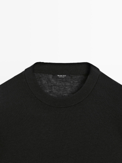 Massimo Dutti Вязаный свитер оверсайз, черный