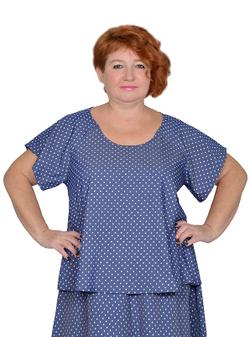 Туника джинсовая в горошек Варвара