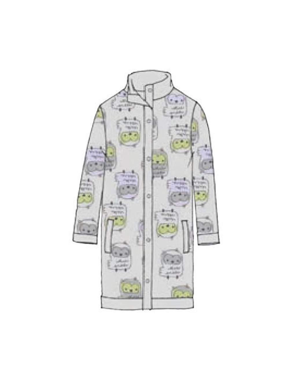 Теплый халатик Night Life (Размер: M) (Цвет: серый)