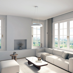 Cветильник подвесной TORION, 70Вт LED, ?630x1500 мм, 3000–6000K, алюминий, акрил, белый