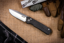 Складной нож SRM Rubik Large Satin сталь 10Cr15CoMoV рукоять Black Micarta (7228L-MB)