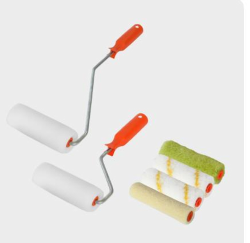 Набор  Роликов мини  микс  6шт., 100мм , + ручка стандарт и удлинён.d6  ''Бравый Маляр'' / 555-41