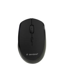 Gembird MUSW-354 (Мышь беспроводная, черный, бесш.клик, soft touch,3кн.+колесо-кнопка, 2400DPI, 2,4ГГц)