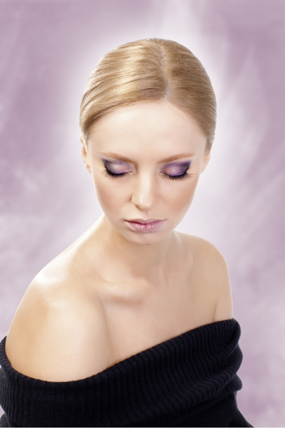 Черные накладные ресницы, удлиненные по краям Premium (Цвет: черный)