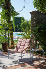 Кресло лаунж металлическое Scab Design Dress Code Glam Outdoor, голубой, розовый