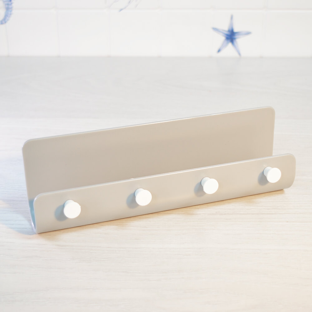 Планка с 4 крючками самоклеящаяся, 21,5*6,5*5см VETTA