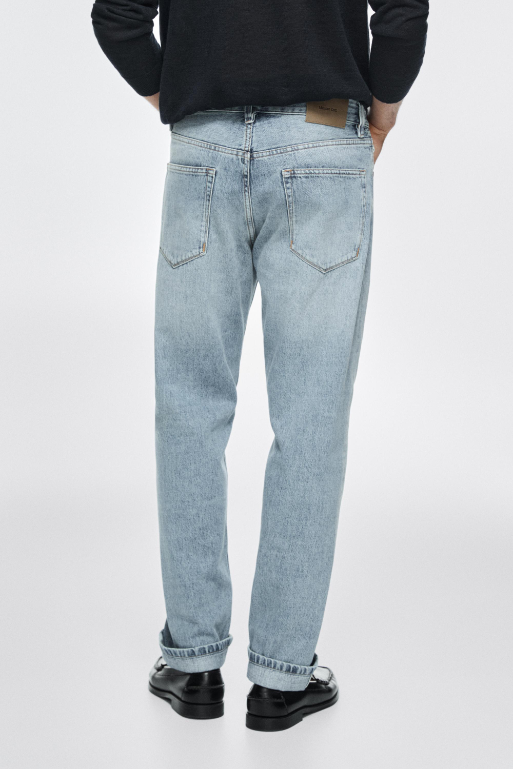 Massimo Dutti Джинсы с кромкой, светло-голубой