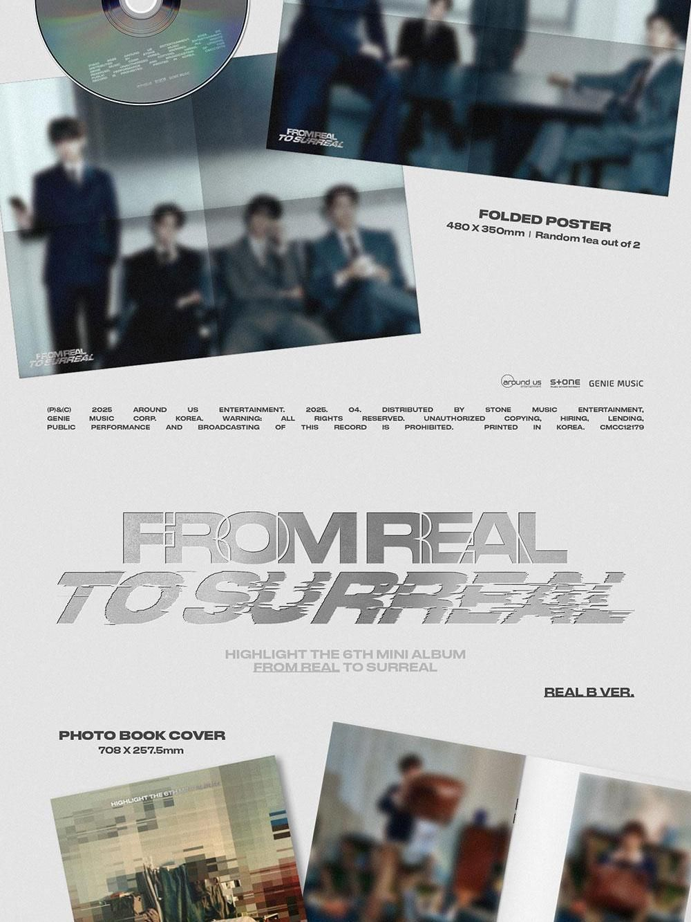 Альбом HIGHLIGHT - FROM REAL TO SURREAL 6th Mini Album PHOTO BOOK 4 Version SET