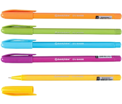 Ручка шарик. масл. основа, синяя, корпус цветной (Darvish)