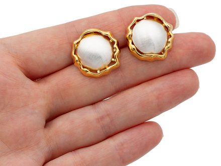 Серьги-гвоздики "Old money", 21мм