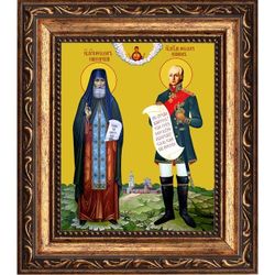 Феодор Ушаков и Феодор Санаксарский. Икона на холсте.