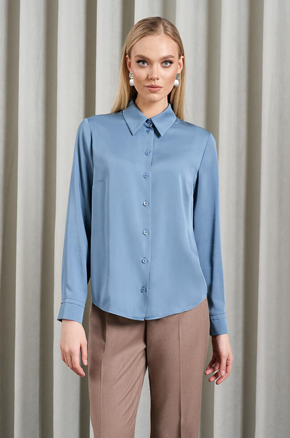 22880 Блузка женская (серо-голубой) - купить онлайн | NELVA