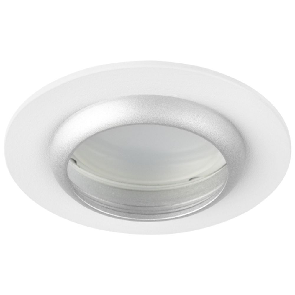 Светильник встраиваемый алюминиевый ЭРА KL109 WH/SL под лампу MR16 GU5.3 белый/серебро матовый