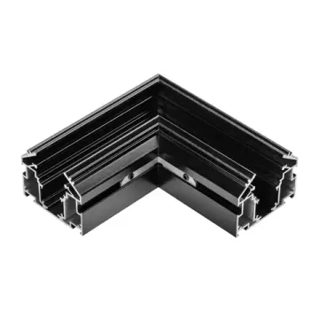 Угловое соединение для трека под гарпун 509407 чёрный Uno Lightstar